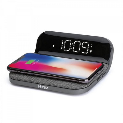 iHome iW19 PowerValet Pro Alarm Clock with USB and Qi Wireless Charging