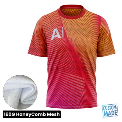 Unisex and Kids' Sublimation Short Sleeve T-Shirt - 160G Honeycomb Mesh - Performance Grade