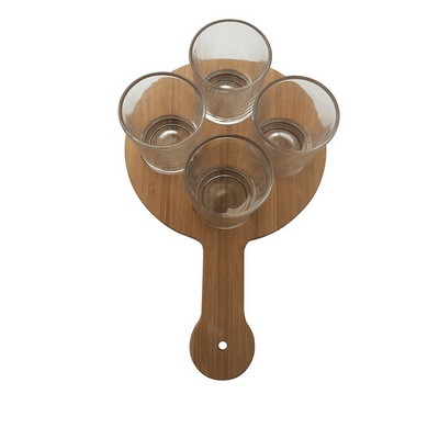 Durable Party Bamboo Drinking Games Beer Cup Flight Holder