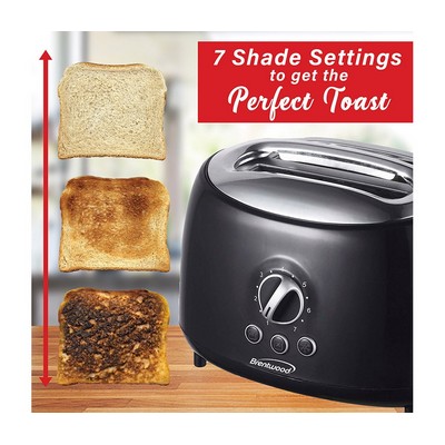 Black 2 Slice Retro Toaster