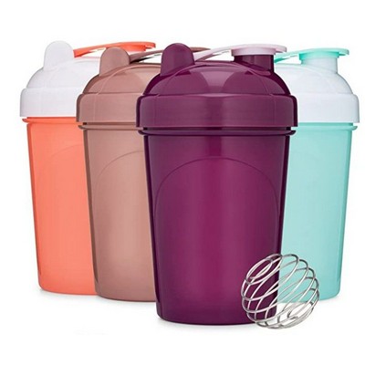 BPA Free Protein Shaker Cup w/Wire Whisk Ball