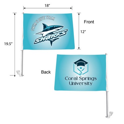 DisplaySplash Car Flag - Double Sided