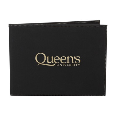 Leatherette Certificate Holder - 8½"x11" Black/Gold