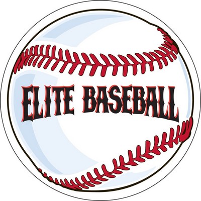 Custom Circle Baseball Ball Car Magnet (5.75")