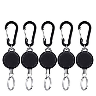 Retractable Keychain w/Steel Wire Rope