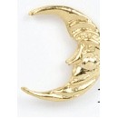 Quarter Moon Stock Cast Lapel Pin