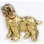 Cocker Spaniel Dog Stock Casting Lapel Pin