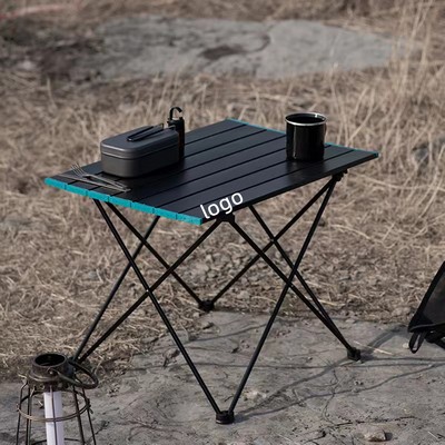 Portable Camping Side Table, Ultralight Aluminum Folding Beach Table with Carry Bag for Outdoor Cook