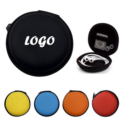 Round Earbud Storage Case