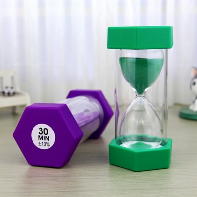 30 Minutes Hexagon Design Hourglass Sand Timer Size #S