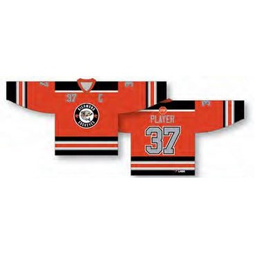 Classic Cut Solid Color Hockey Jersey w/Tripled Striped Sleeves & Bottom Hem