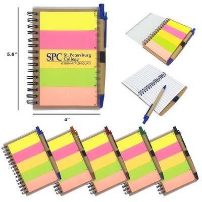 Eco-Friendly Pocket Complete Set Notebook with Ruler