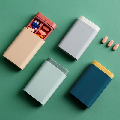 Plastic Portable Pill Box Tablet Case Container