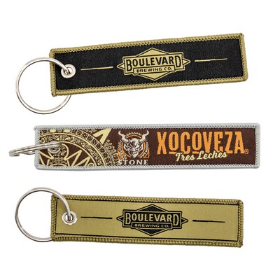 Custom Woven Flight Keytags 5"