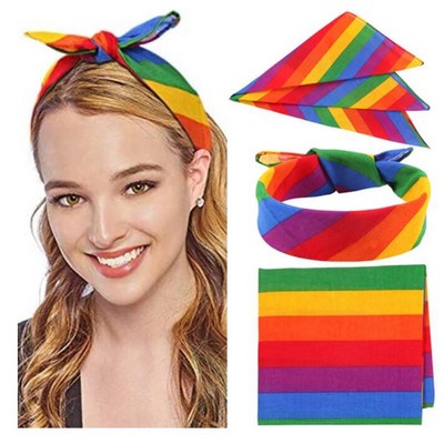 Rainbow Bandana Headband Scarf