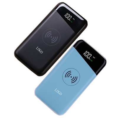 Wireless Power Bank With LED Display - 8000 mAh