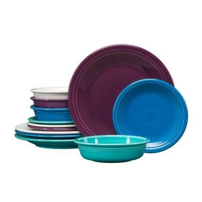 Fiesta Service Classic Coastal Plates & Bowls (12 Pieces)