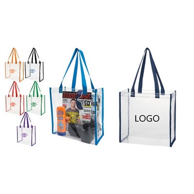 Clear Tote Bag Stadium Approved Tote Bag PVC Shopping Bag