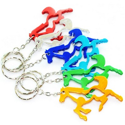 Hollow Horse Bottle Opener Keychain