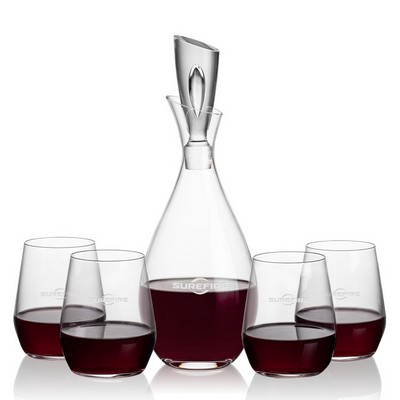 Juliette Decanter & 4 Germain Stemless Wine