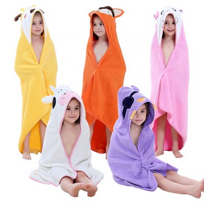 100% cotton Kids Hooded BathTowel