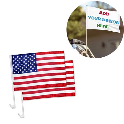 Patriotic Car Window Clip on USA Flag