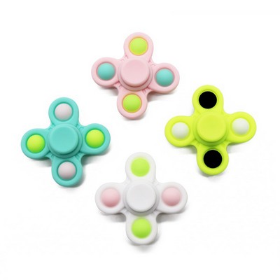 Clover Shaped Push Bubble Fidget Spinner Toy