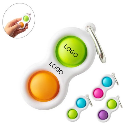 Push Popping Bubble Toys With Carabiner