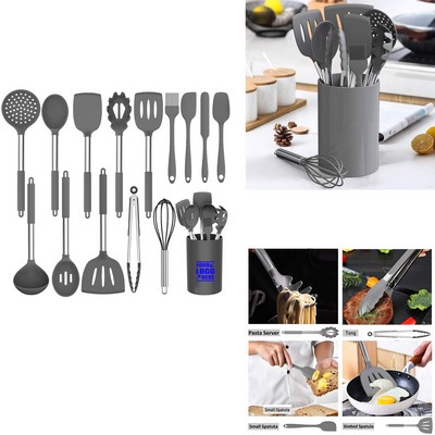 15 Pcs Silicone Cooking Utensil Set