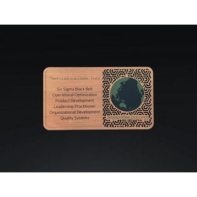 Globe Enamel Copper Card