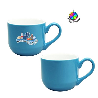 16 Oz. Beach Latte Cup - Hawaiian Blue (4 Color Process)