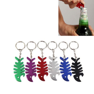 Fish Bone Keychain Bottle Opener