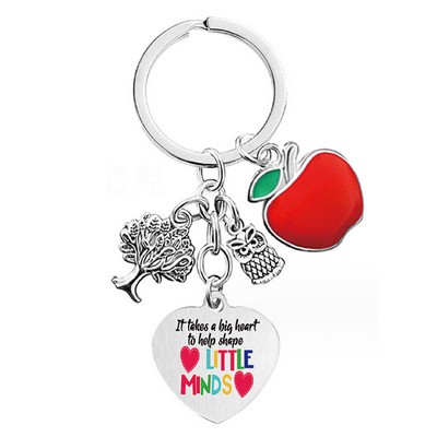 Heart Shaped Thankful Keychain