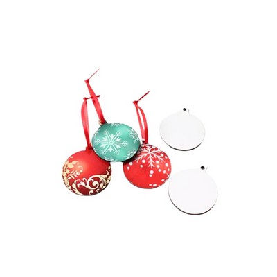 Small Round MDF Christmas Ornament