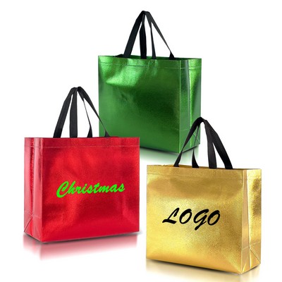 Festival Metallic Gift Tote - 13"x5"x11"