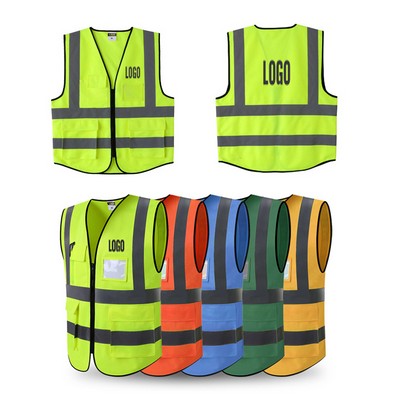 High Visibility Reflective Multi Pockets Safety Vest