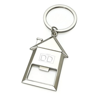 Metal House Shape Bottle Opener With Key Chains