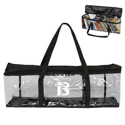 PVC Transparent Large Capacity Book Carrying Tote Bag