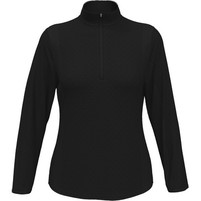 Callaway® Ladies' Diamond Quilted Fleece 1/4 Zip Jacket