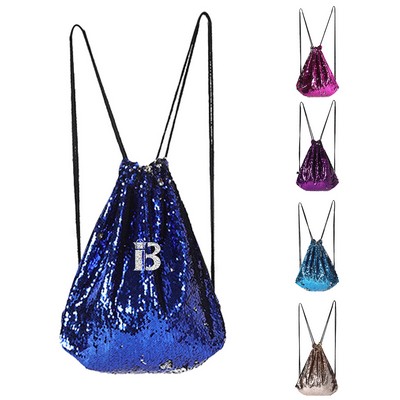 Sequin Drawstring Backpack