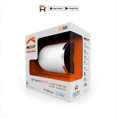 Nexxt Smart Home Outdoor/Indoor Wifi Wired Camera 1080P - White