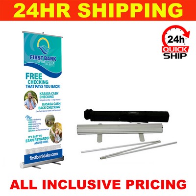 24Hr Quickship - Advantage Retractable 34" Full Color Banner