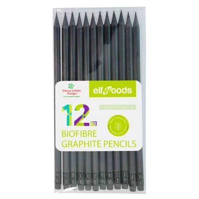 BioFibre Graphite Drawing Pencils - 12 Count, Black (Case of 72)