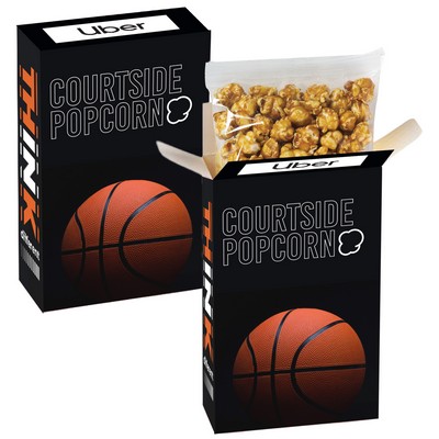 Basketball Concession Snack Popcorn Box - Caramel Popcorn