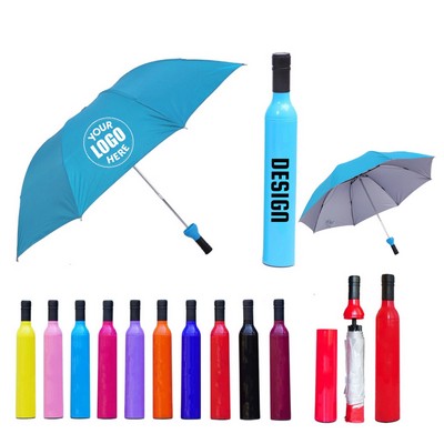 42" Arc Compact Beer Bottle Umbrella