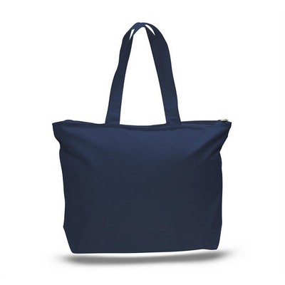 Jumbo Canvas Zipper Tote