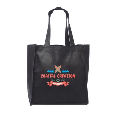 Clipper Non-Woven Grocery Tote Bag (Full Color Imprint)