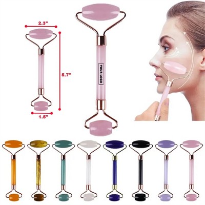 Download Image Luxe Natural Face Roller with Rose Quartz Luxe Natural Face Roller