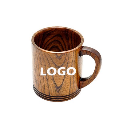 10oz Wooden Coffee Beer Mug