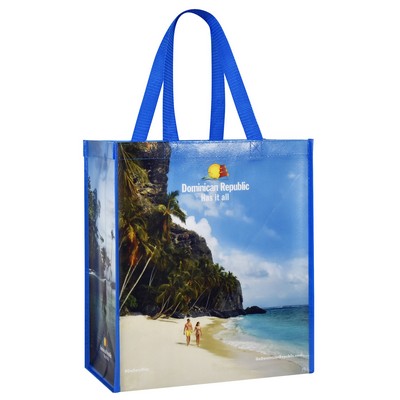 Custom 140g Double Laminated Non-Woven PP Tote Bag 13"x15"x8"